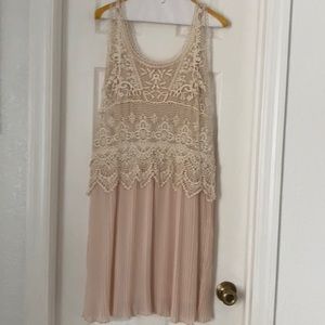 Willow & Clay Dress Embroidery with Pleats